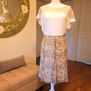 Access sz12 flare skirt, brn/cream
